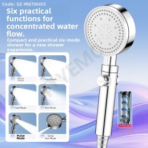 YEMO | Pressure Boosting Filtered Water Purifying Anti-bacterial Beauty Shower Head