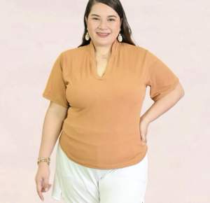 (XL TO 3XL ONE SIZE ONLY) PLUS SIZE CHEENA TOP KNITTED FABRIC WOMENSWEAR