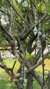 CANAMEK 10ชิ้นโคมระย้าลูกปัดคริสตัลอะคริลิคห้อยพวงมาลัยสำหรับงานปาร์ตี้งานแต่งงานตกแต่งโต๊ะกลางม่าน DIY