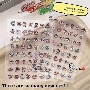 Crayon Shinchan DIY Stickers Adorable Cartoon Mobile Phone Case Journal Book IPD Decoration Waterproof Decals Journal Guka Stickers