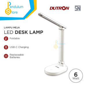 DUTRON Lampu Meja Belajar Lipat LED Touch Screen Multifungsi Rechargeable 6 Watt 4000K LED Desk Lamp