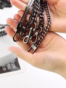 YUESIHUI | Fine Chain Shoulder Strap for Crossbody Bag Black Metal