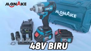 MONAKE Mesin Impact Drill Baterai Cordless Wrench Brushless 48S/48V/88V Mesin Bor Portabel Mini