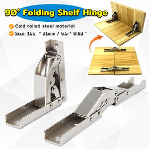 Nurm 90 Degree Cold Rolled Steel Folding Door/Shelf Hinge Bracket Hidden Table Holder Hinge