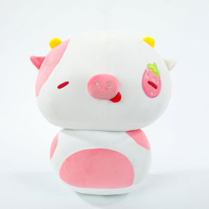 GUAIBUDIAN | Strawberry Cow Pig Plush Toy Pillow