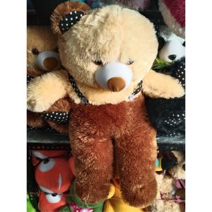 BONEKA BERUANG TEDDY BEAR RASFUR SIZE L UKURAN SEDANG PINK BIRU COKLAT MERAH JOJON ROMPI PITA MAINAN KARAKTER