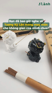 Đế Nhang Trầm Hương Tượng Kỳ Lân Gốm Sứ Cao Cấp Xanh Trắng 3 Lành Trang Trí Tâm Linh Thờ Cúng Rằm Thư Giãn Quà Tết
