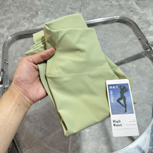 Nude Feeling Fleece Yoga Pants High Waist Fitness Sports Nine Points for Women Breathable Quick Dry Moisture Wicking Nylon Spandex