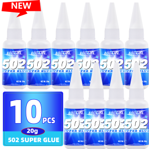 1-10Pcs Loolifl Super Glue 502 High Strength Quick-Drying Cyanoacrylate Adhesive for Leather Rubber Wood Metal Liquid Glue
