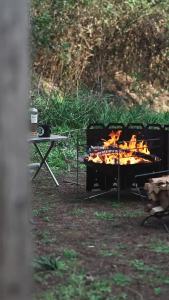 Campingmoon | Màn Chắn Gió Lò Sưởi Ngoài Trời CampingMooD-50 Cỡ Lớn 8 Tấm Chắn Gió Bằng Sắt Phụ Kiện Cho Bếp Củi Dùng Cho Cắm Trại Ngoài Trời