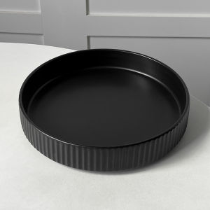 White Ceramic Steak Plate Simple Cake Plate Fruit Salad Plate Dessert Plate Korean Style round Dinnerware Commercial Use