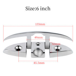 5 "6" 8 "Mooring Cleat พับเรืออุปกรณ์เสริม Marine 316 สแตนเลส Marine Yacht Bollard เรือเรือ Mooring Dock Neat Cleat