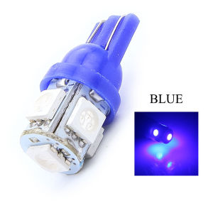 10pcs T10 158 192 194 168 W5W 5050 SMD 5LED Car Wedge Tail Side Light Lamp Bulb Dome License Interior Reading Lamp Colorful
