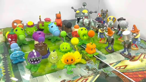 Plants vs Zombies toys Childrens full set of launch zombie set pea shooter parent-child interactive toy gift box