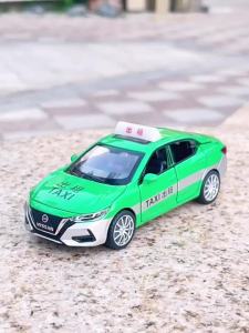 MAKEDA | 1:32 SYLPHY Miniature Taxi Toy Car Models Alloy Diecast GTR34 Sports Cars Sound Light Doors Opened Pull Back Vehicle Toys Gifts