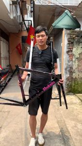 Khung xe đạp fixed gear PIZZ SHUKAKU R1 càng nhôm chính hãng
