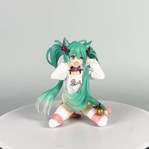 Bandai | New hot sale 12cm Desktop Cute Hatsune Miku Kwaii Style Anime Figure Toys PVC Model Collector Doll Birthday Gift