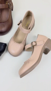 Sepatu Kerja Kulit Asli Sepatu Wanita Sepatu Mary Jane YC-6660 Maryjane Leather 5cm ORIGINAL KULIT ASLI 100% Kulit Lapisan Pertama