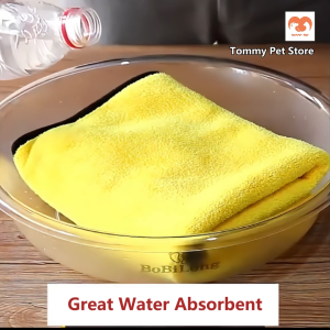 Pet Absorbent Towel Dog Cat Bathing Towel Quick Drying Water Absorption Pets Towel Yellow Black XS/S/M/XL Size