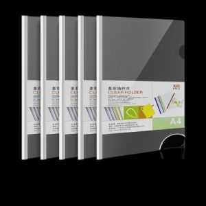 A4 Pull Rod File Folder Office Supplies Book Cover Document Holder Page Insert Multi-layer Transparent File Folder