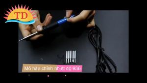 GIÁ SỈ Combo Máy Hàn Chỉnh Nhiệt 60w 5 mũi hàn nhựa thông chì hàn gác mỏ hàn MINI bọt biển (tùy chọn)