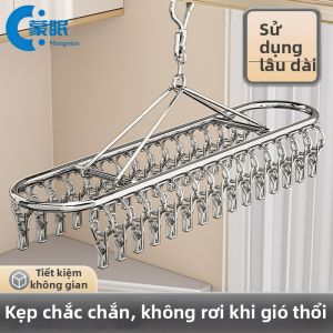 MENGMIAN | Giá Phơi Quần Áo Đa Năng Inox Đa Kẹp