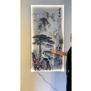 50 mẫu Tranh Tráng Gương treo tường Phong Thủy đính đá Kim sa 7 màu Tranh decor nghệ thuật kèm khung đèn LED cao cấp