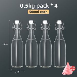 Sealed High-end Glass Wine Bottle for Brewing