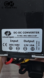 ตัวแปลงไฟ DC Converter 48V เป็น 12V 10A 120W กันน้ำ IP68 พร้อมฟิวส์ สำหรับรถกอล์ฟ โซล่าเซลล์