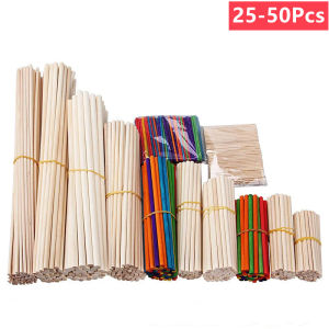 25/50pcs Round Wooden Craft Sticks: A Comprehensive Guide