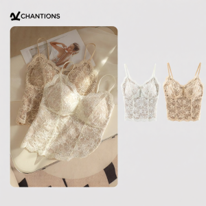 CHANGQIANGSHI | Breathable Lacy Tank Top With Pad Anti-Drop Bras