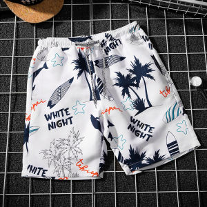 Shorts Mens Trendy Ins Summer Athleisure Half Length Large Trunks Thin Loose Quick-Drying Handsome Beach Pants 5