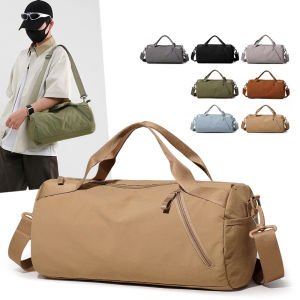 Sports Gym Bag Large Capacity Fitness Travel Bags Dry Wet Separation Cylinder Handbag Portable Casual Tote Suit Multifunction Travel Bags Men Handbag