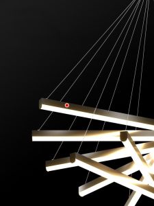 Modern Chandelier 7/9 Heads Dimmable Chandelier Stair Chandelier Duplex Pendant Light Hanging Ceiling Light For Living Room Staircase Entry Foyer Lobby Office