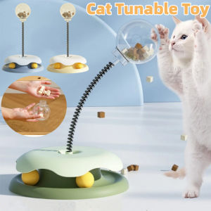 KEBIDU Cat Turntable Toys Interactive Leaking Food Ball Cat Toy Turntable Slow Feeder Cat Teaser Pet Supplies