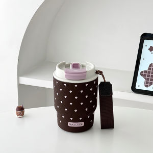 Thermos and Chilled Tumbler with Straw and Ceramic Liner