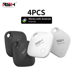 4PCS Security Tracker Android Anti Loss Smart Tag via Googles Find Hub Navigation Finder Locator for Xiaomi Samsung Pixel Vivo