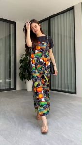 (แม็กซี่) เดรส ทรง ไหล่ ดี คลาสสิค สวยใส เพิ่มดีเทล รุ่นนี้ ✨ เนื้อผ้า ใส่สบาย พิมพ์ ลายสี สด คมชัด สีเป๊ะ มีดรอป ต้องสุดใส 👏 คร้าา ใส่สวย ปัง ป้วะ สุดๆ