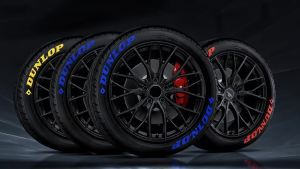 Dunlop | Car Tire Modification DUNLOP 3D Rubber Letter Stickers Waterproof Tyre Side Decals Multiple Colors Car Wheel Decor Accessories