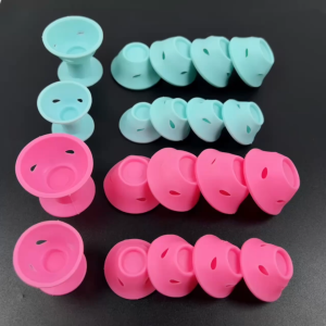 JS SHOP 10pcs Set of Silicone Mushroom Shaped Hair Curler Rollers Heatless DIY Hair Styling Tools
