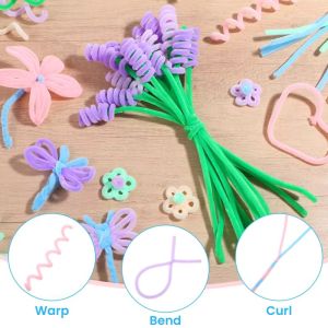 Flexible Pipe Cleaners Multi-Color Chenille Stems for DIY Art Craft Kids Handmade Projects Creative Decorations Making Supplies