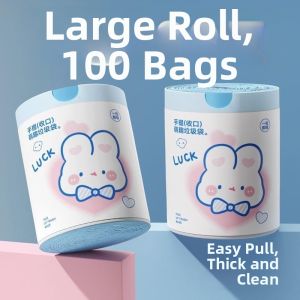 WEIHEHU | Drawstring Thick Handheld Cute Printed Plastic Trash Bags