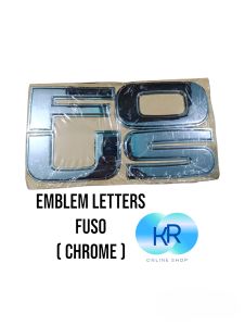Emblem Letters Fuso Trucks Chrome ( 12 Cm )