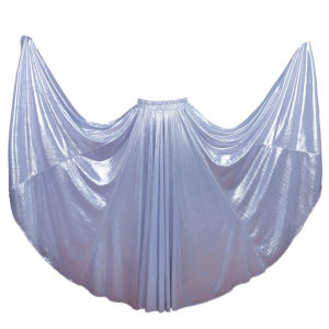 Womens National Dance Performance Skirt with Gold Thread Xinjiang Dance Half Skirt Large Swing Ethnic Style Square Dance