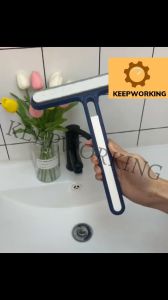 KEEPWORKING stock no. ZZZ 3 in 1 Automobile Glass Cleaning Brush / Bathroom Mirrors Window Glass Sponge Brush / Car Windshield Window Silicone Wiper / Household Multifunction Cleaning Tools