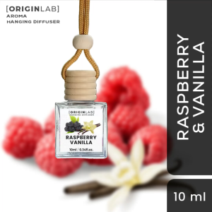 OriginLab - RASPBERRY & VANILLA - Aroma Hanging Diffuser - Car Freshener - Odor Eliminator - Car Perfume Diffuser - Room Scents
