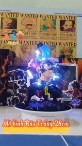 Mô Hình One Piece Râu Trắng tứ hoàng Edward Newgate cao 28 cm có đen Led mô hình trang trí Mô hình One Piece giá sỉ MH58