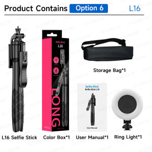AXNEN | L16 1530mm Wireless Selfie Stick Tripod Stand Foldable Monopod for Gopro Action Cameras Smartphones Balance Steady Shooting Live