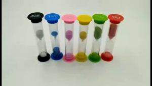 6pcs Sand Timer Colorful Study Minutes Countdown Task Completion Hourglass Sandglass Sandtimer