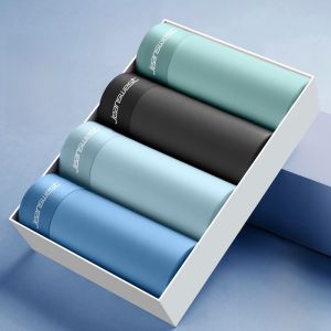 Jeanswest Mens Ice Silk Underwear Ultra Lightweight Breathable Seamless Boxer Shorts mid Waist Design Quick Dry Skin Friendly